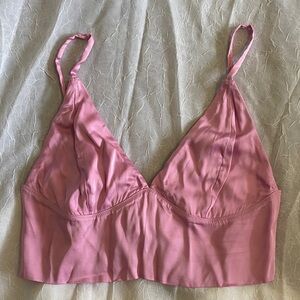 Pink Women's satin feel bralette
